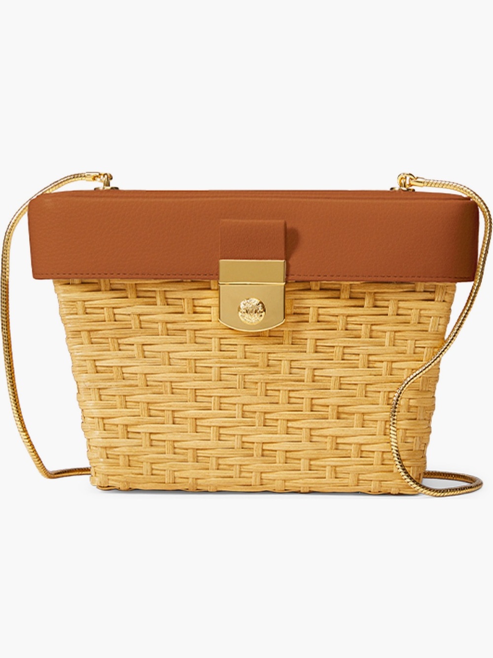 NWT Veronica Beard lock rattan box bag